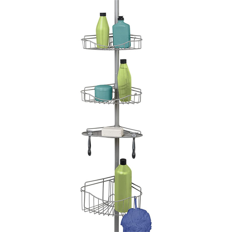 Rebrilliant Lylianna Tension Pole Stainless Steel Shower Caddy