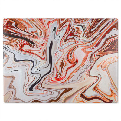 Rippled Marble Glass Chopping Board