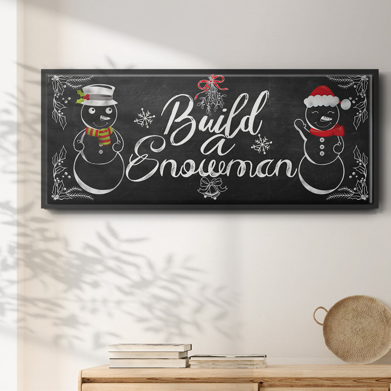 Build a Snowman- Framed Canvas
