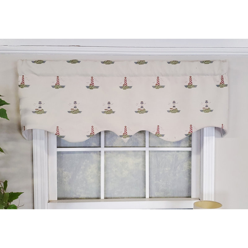 Cotton Blend Pointed Window Valance