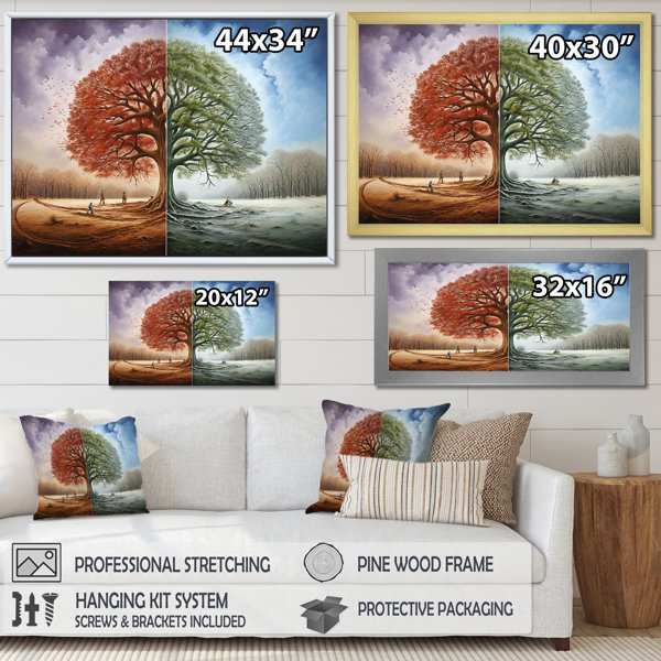 Ebern Designs Tree of Life All Seasons - Print on Canvas | Wayfair