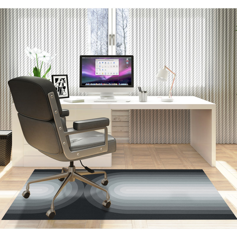 Tapis de chaise rectangulaire Dome, L 48 po x L 72 po, gris