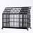 Metal Dog Kennels with 4 Lockable Wheels
