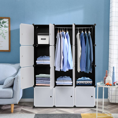 Humphery 16 Door Plastic Wardrobe