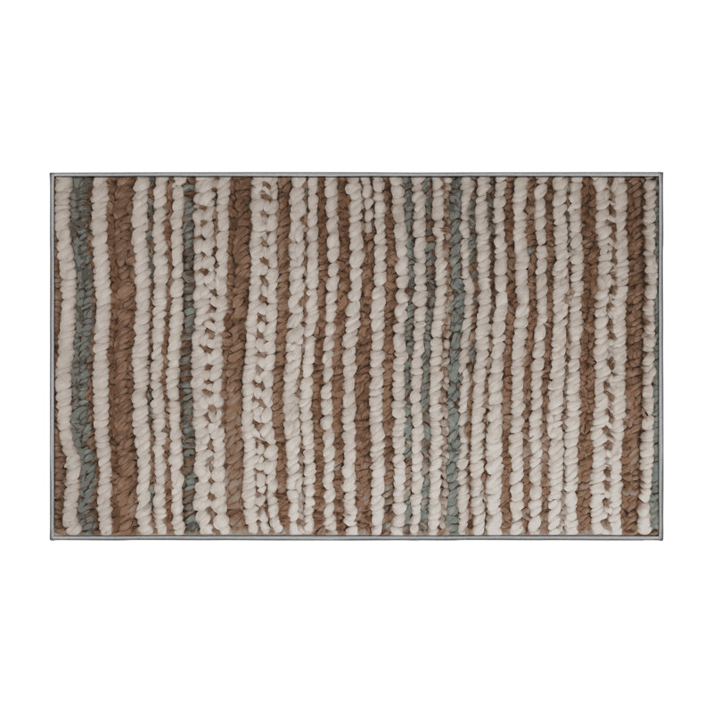 Tapis gris lavable à la machine, Rectangle 6 pi x 9 pi