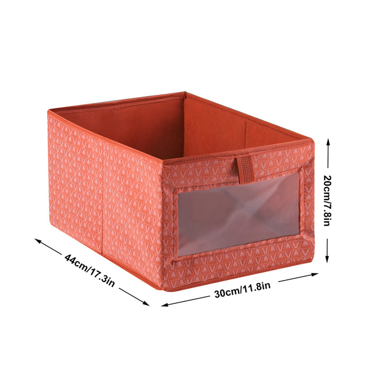 Ensemble de bacs de rangement en tissu Rebrilliant, Rouge