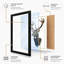 Stately Deer Geometric - Framed Print-2035001819-2035001820