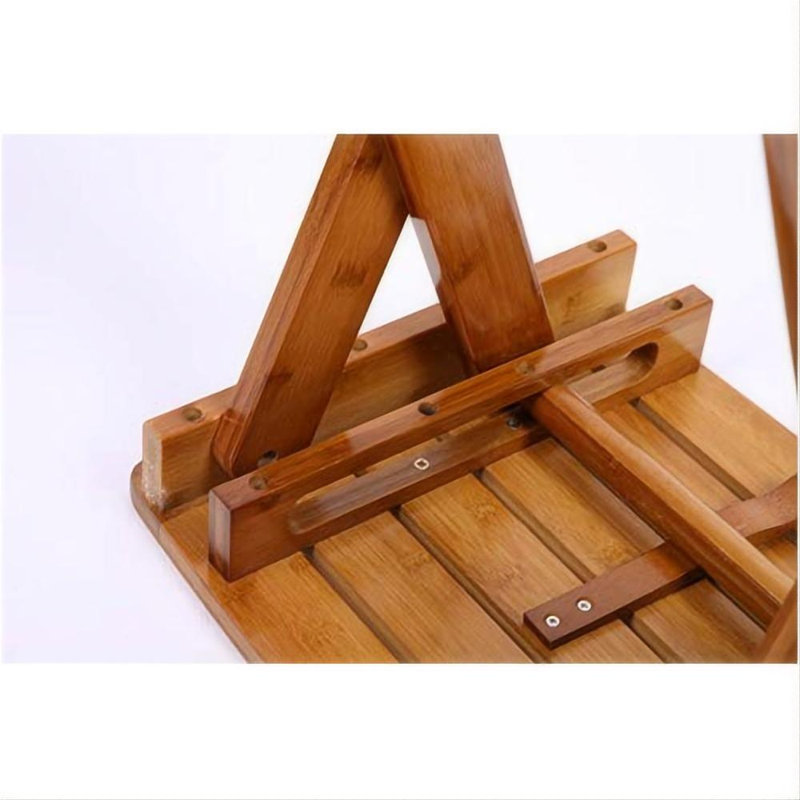 Banc de douche portatif - Chaise de tabouret de douche pliante en bambou entièrement assemblée - peut contenir jusqu'à 500 lb