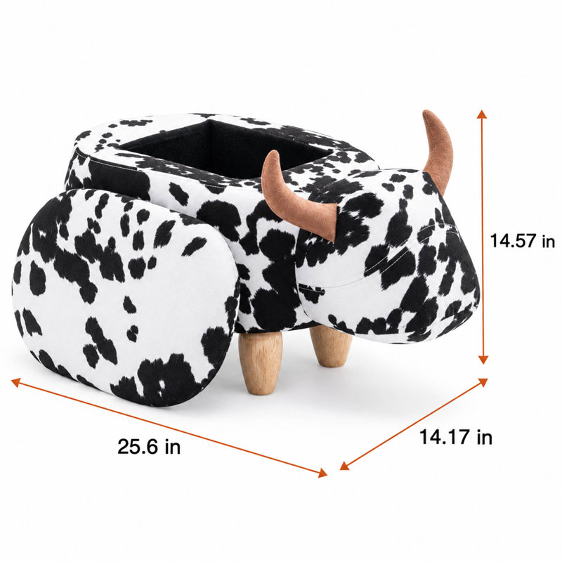 Upholstered Fabric Storage Footstool
