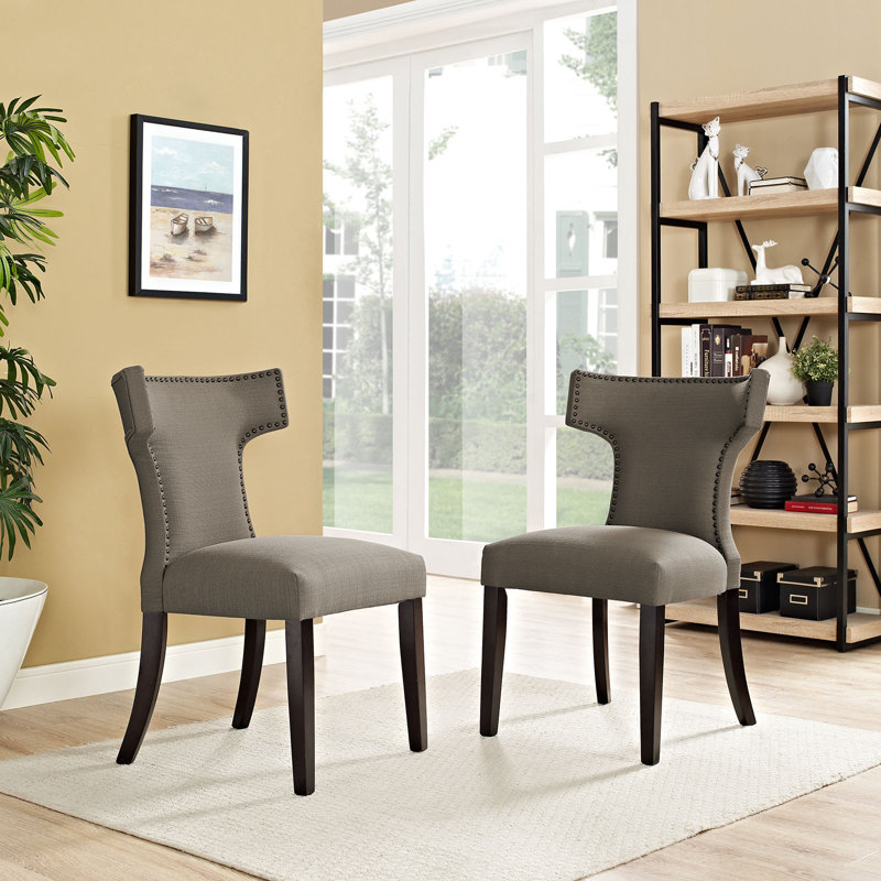 Modway Curve Fabric Dining Chair, Granite