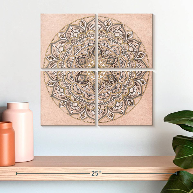 Kerner Blush Mandala, 18" H x 18" W