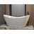 59" Acrylic Freestanding Bathtub, Gloss White, With Chrome Overflow And Pop-Up Drain, CUPC Certified