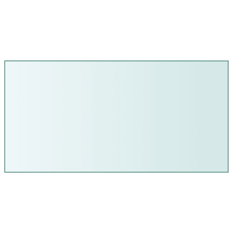 Ivy Bronx Table Top Tempered Glass With Marble Design, Transparent, 100cm W x 50cm L x 0.6cm D