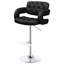 Tabouret de bar réglable noir avec base pour salle à manger contemporaine et siège en contreplaqué