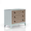 Commode 3 tiroirs avec façades en canne