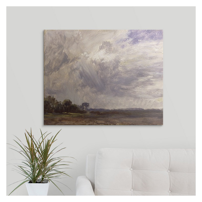 «Landscape with Gray Windy Sky, c.1821-30» par John Constable - impression, H 38 po x l 48 po x P 1,5 po, Toile
