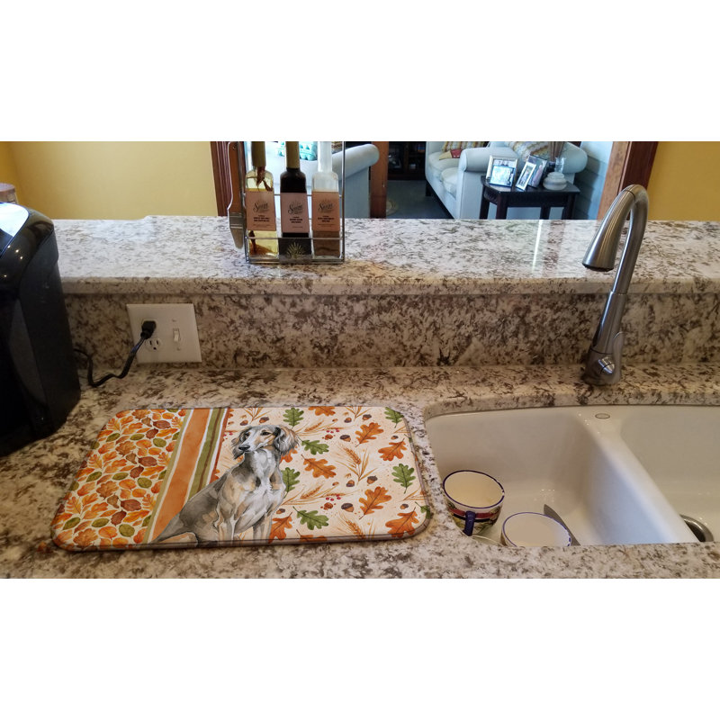 Grizzle Saluki Heirloom Fall Dish Drying Mat