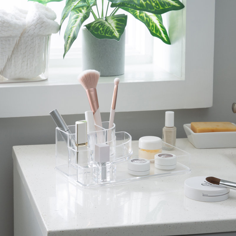 Clear Acrylic 8-Section Cosmetic and Jewelry Organizer
