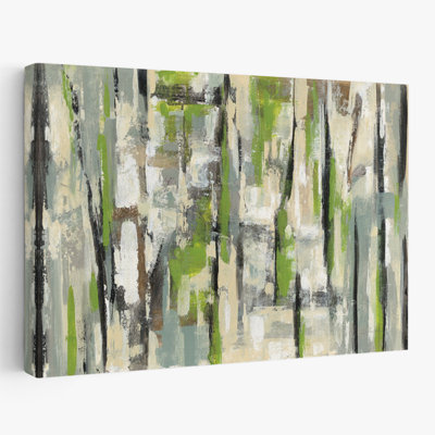 Rayures printanières - Abstrait beige noir brun