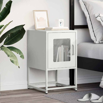 36cm W Steel Bedside Table