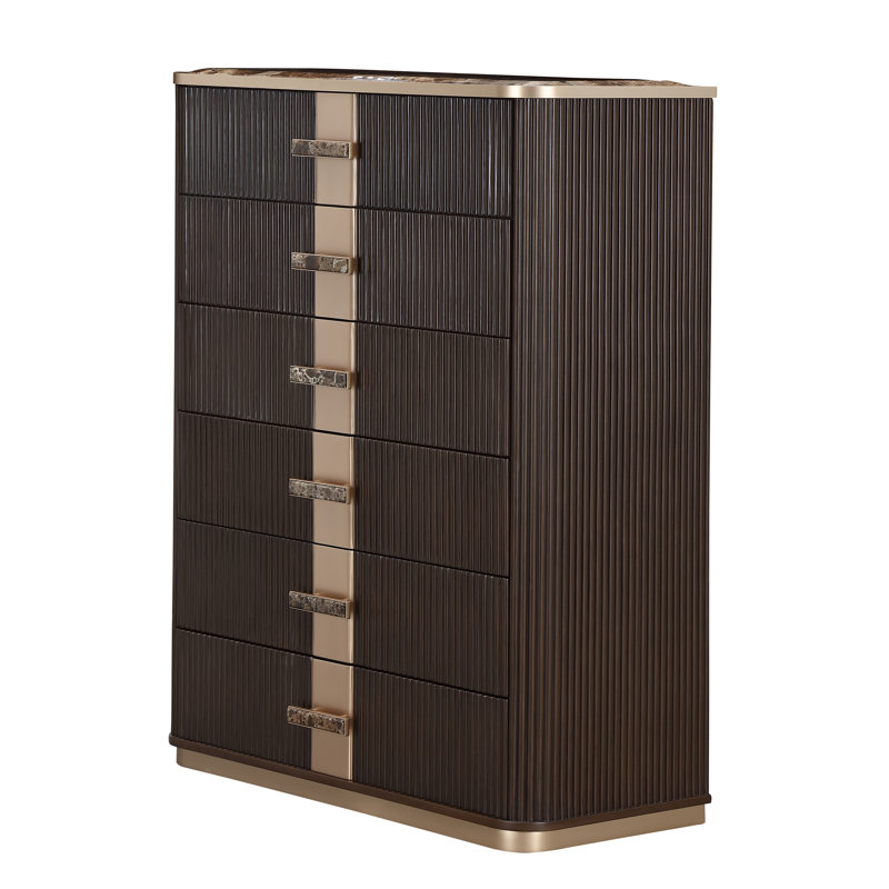 West Kensington Highboy Chest, Brown