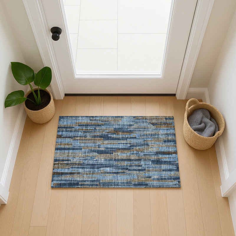 Tapis intérieur / extérieur lavable à la machine Jaramillo ACN2255, Rectangle 1 pi 8 po x 2 pi 6 po