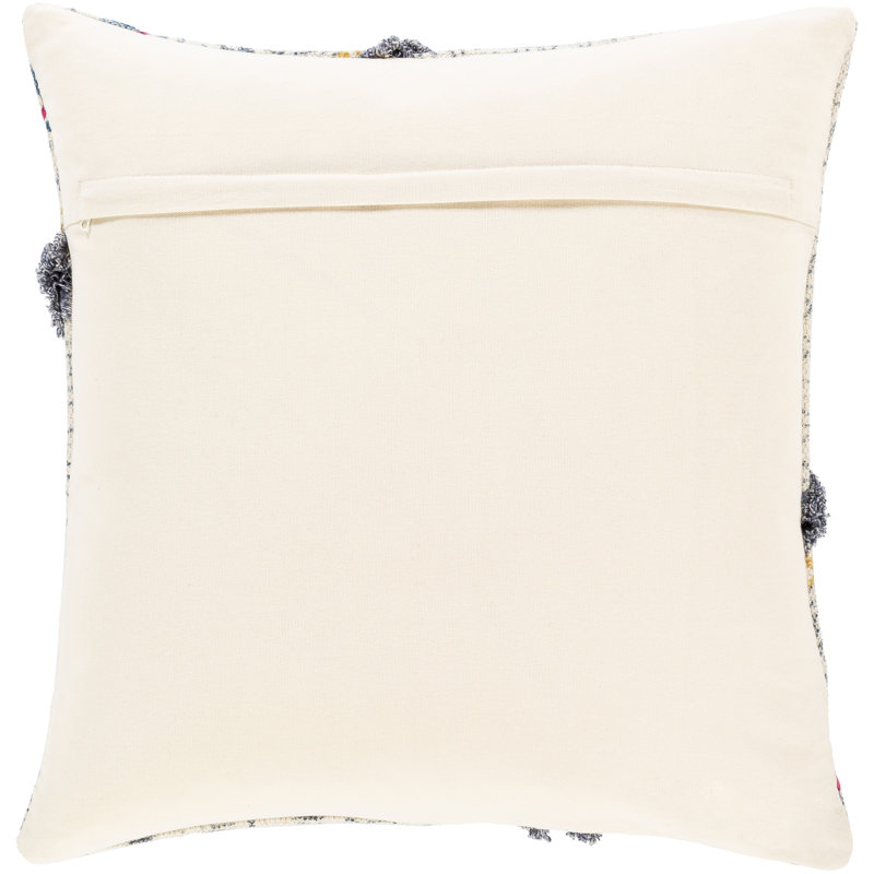 Raja Striped Cotton Reversible Throw Pillow, 22" H x 22" W, Polyester/Polyfill