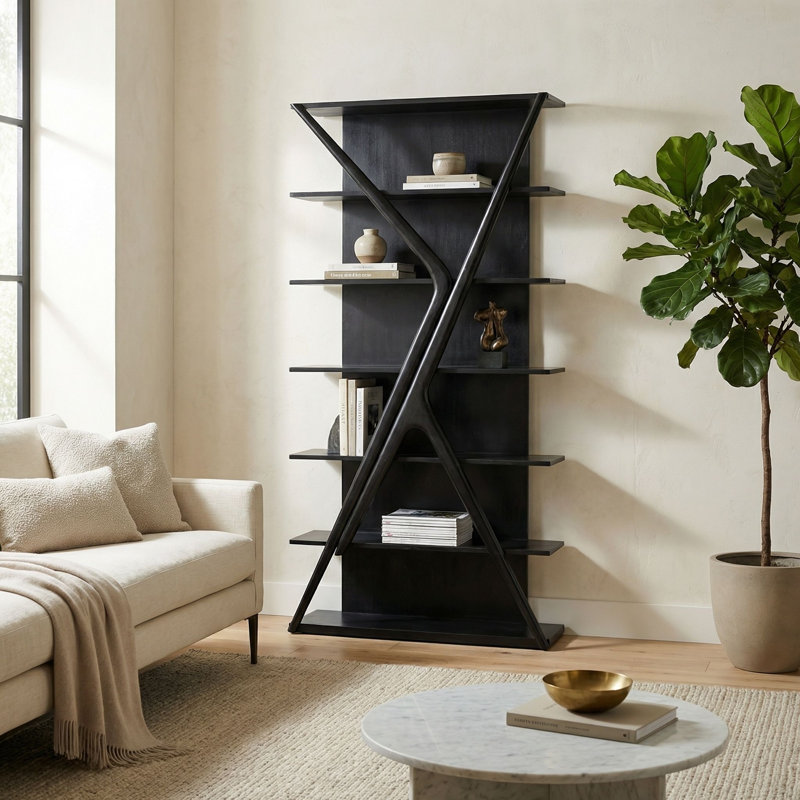 Vetra Bookcase, Hand Rubbed Black