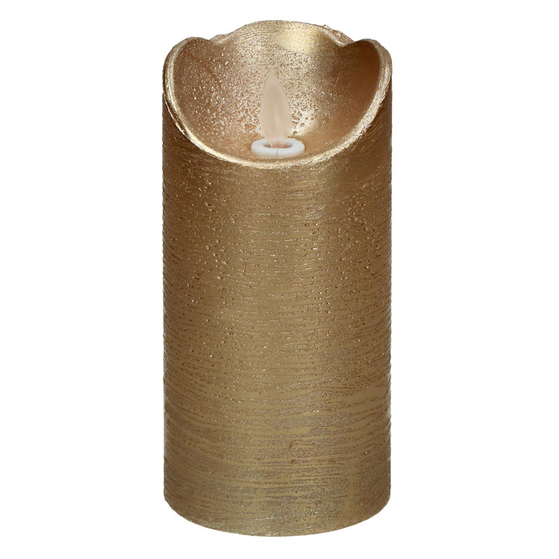 Unscented Flameless Candle, Silver, 18cm H x 9cm W x 9cm D