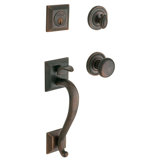Madison Handleset with Double Cylinder Deadbolt and Door Knob and Rosette