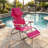 3 In 1 Foldable Portable Outdoor Beach Chair With Footrest And Adjustable Backrest For Beach Poolside Camping Relaxation Use-970161186