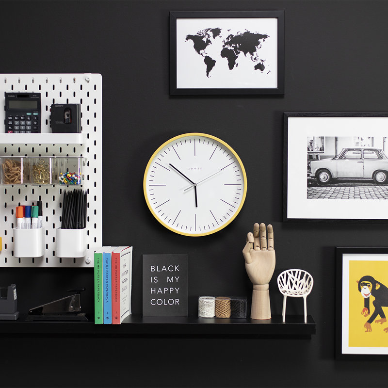 Acrylic Wall Clock, Yellow
