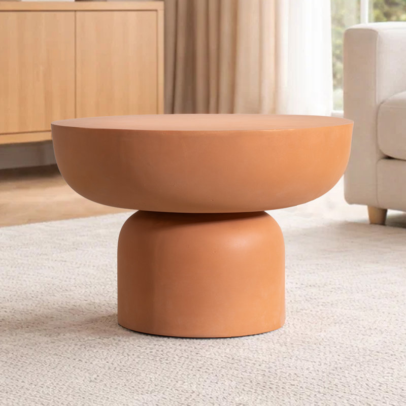 Table d'appoint ronde orange