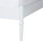 Lit plateforme Baxton Studio Brantley Spindle - Base de lit de ferme avec tête de lit festonnée et poteaux tournés, blanc, grand-461741013-461741015
