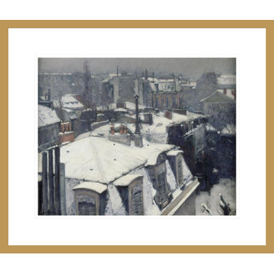 «Vue de toits (Effet de neige) dit Toits sous la neige» par Gustave Caillebotte