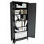 Armoire de cuisine 75 po en métal noir avec 5 tablettes réglables (capacité de 180 lb), armoire de cuisine autoportante avec tablettes réglables, vaisselle dans la cuisine, garde-manger, salle à manger
