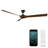 Torque Indoor/Outdoor 3-Blade Smart Ceiling Fan 70" and Remote Control, Works With Alexa and iOS or Android App-82982531
