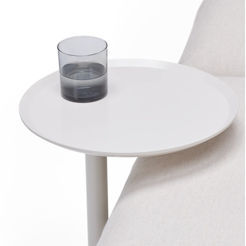 Terra Outdoor Circular Side Table, Putty