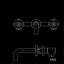 124560624-8CDE Wall Single Bathroom Faucet