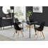Scandinavian Dining Table Set - Minimalist Style Glass and Metal Leg with 4 Luxury Dining Chairs