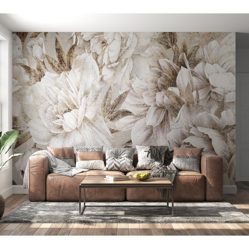 Gadbois Peel & Stick Floral Wall Mural, 154"Wx110"L