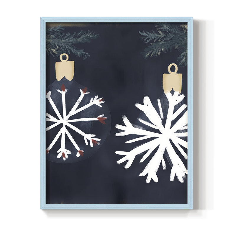 Reproduction encadrée - bois massif, H 11 po x l 9 po, Bleu