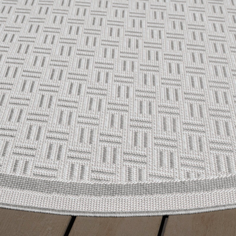 Terrace 800 Geometric Indoor/Outdoor Rug, Round 6'7"