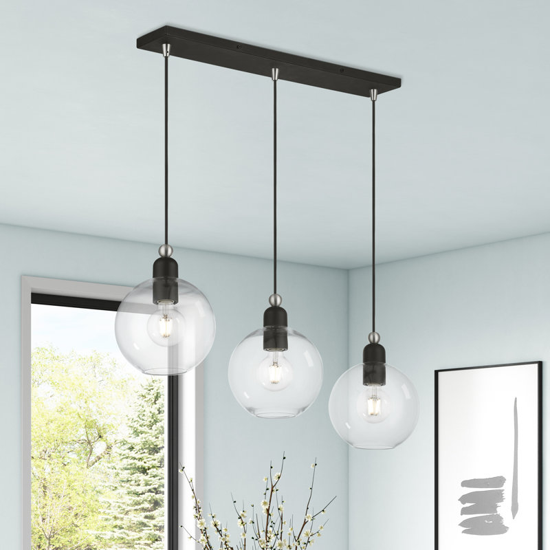 Lustre sphérique Arkie Annalya, Noir / nickel brossé