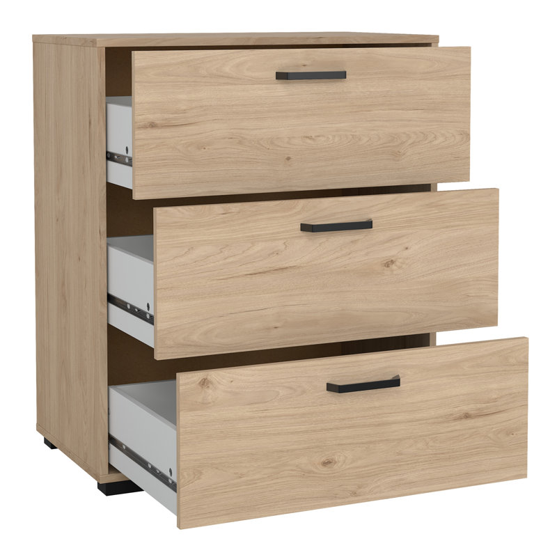 Sumehra 70.2cm W 3 - Drawer Chest of Drawers, Brown