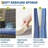 3 Pieces Patio Furniture Set, Rattan Outdoor Furniture with 2 Upholstered Chairs and Coffee Table, Conversation Bistro Set for Garden, Backyard, Porch, Brown and Blue-1786930124-1786930127