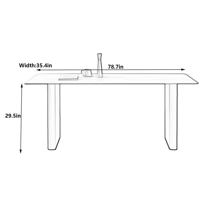 Herold, H 29,5 po x L 78,7 po x l 35,4 po