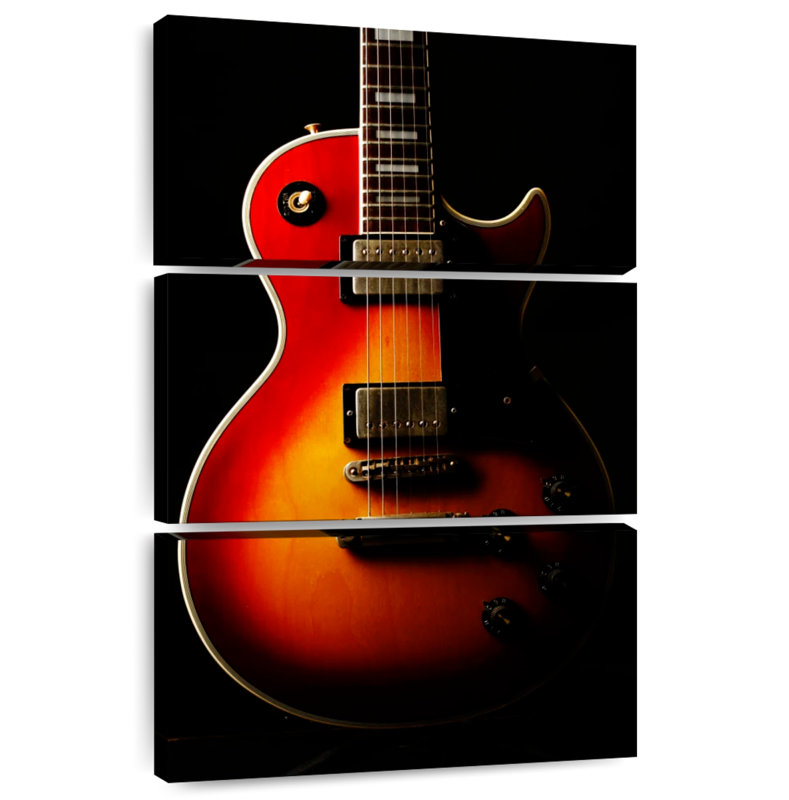 Retro Electric Guitar, 45" H x 28" W