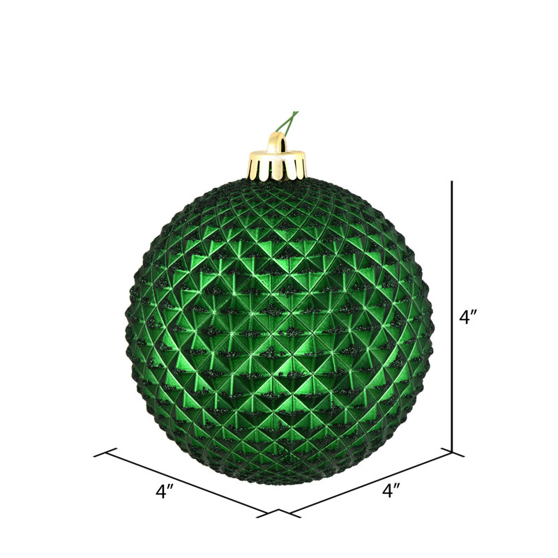 Ornement boule Durian Glitter, Émeraude