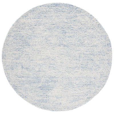 Bouldin Handmade Tufted Wool Blue Area Rug